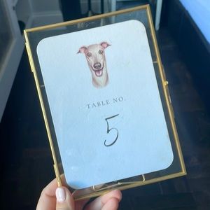 5x7 Gold Glass Float Frames-Set of 4